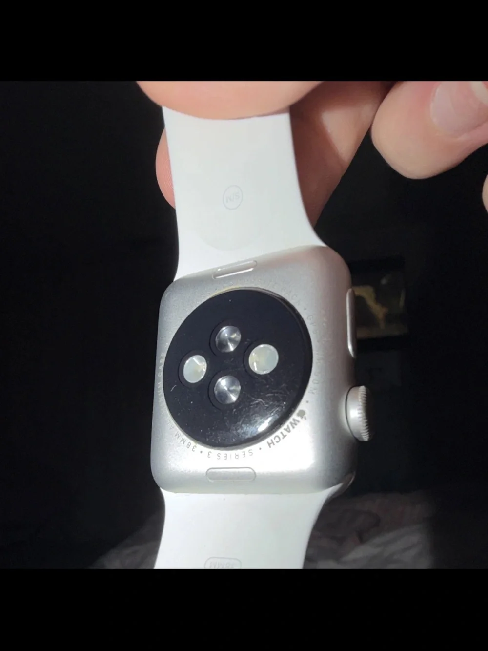 White series 3 Apple Watch  with White Silicone Band. 42mm. 8GB.